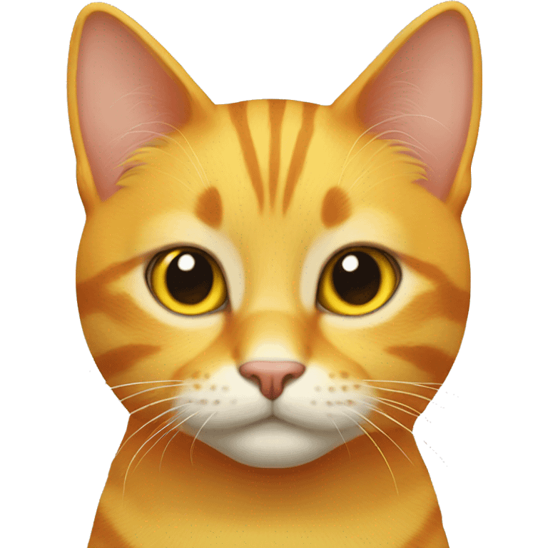 Yellow and orange cat emoji