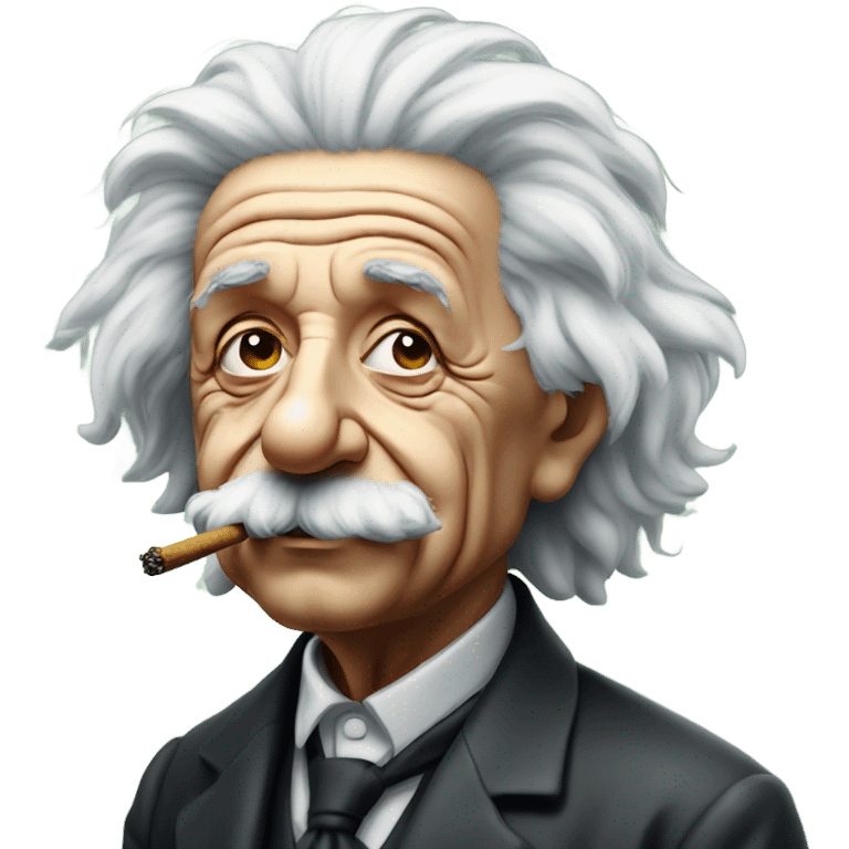 Albert einstein smoking weed emoji