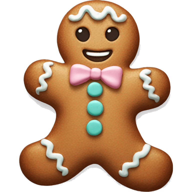 Pastel gingerbread man emoji