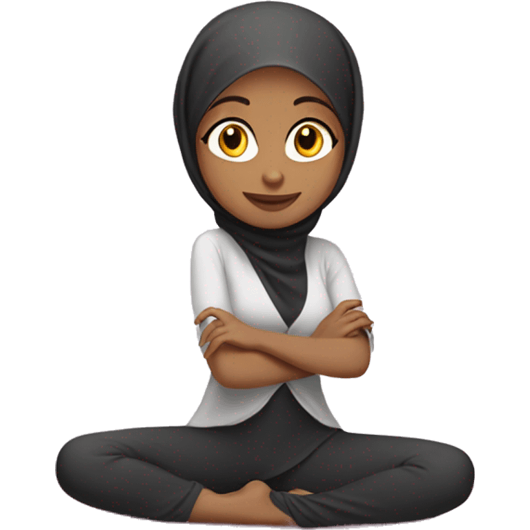 muslim girl doing the splits emoji