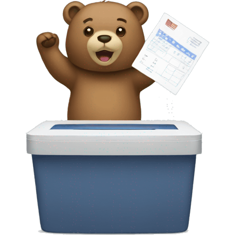 Bear voting emoji