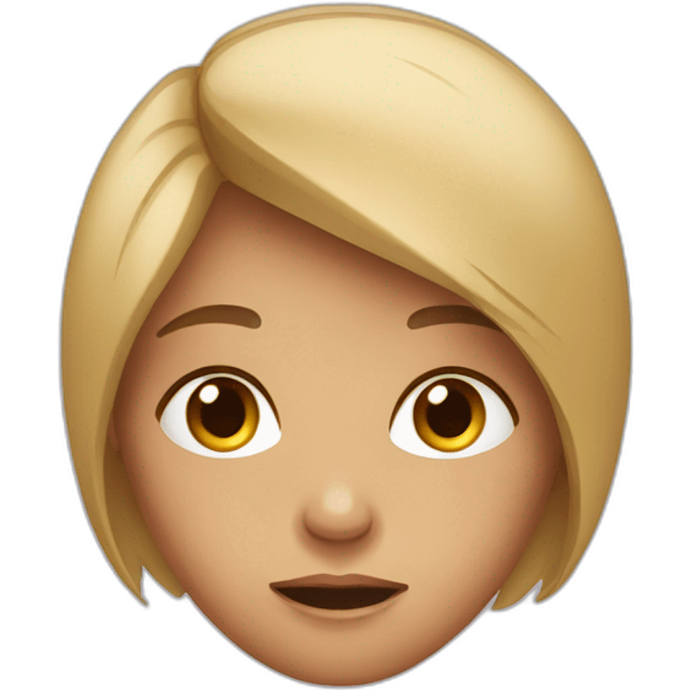 female looking desperate emoji