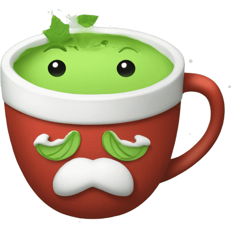 Matcha in Christmas cup emoji