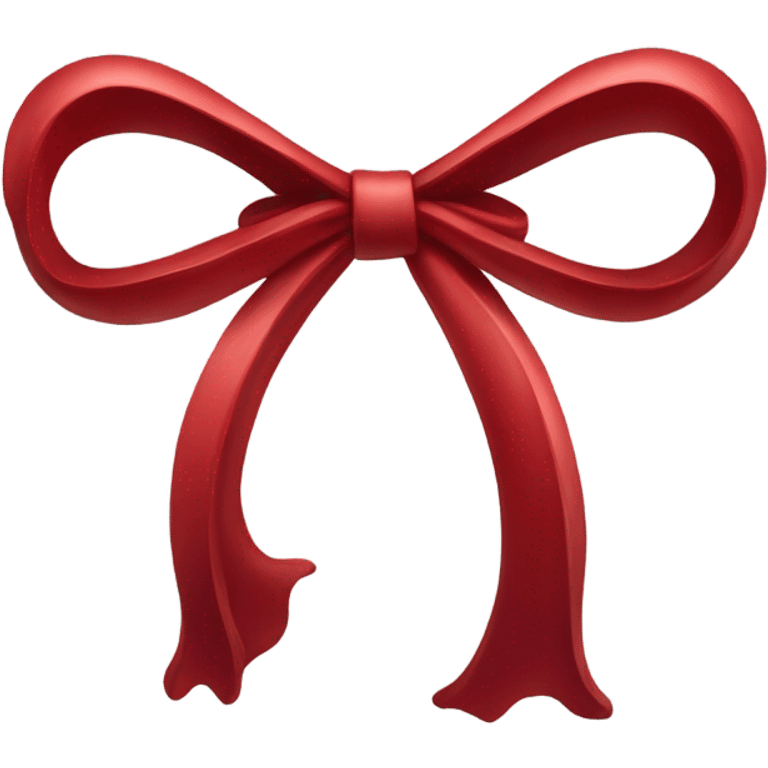 Bow in light and dark red colors emoji