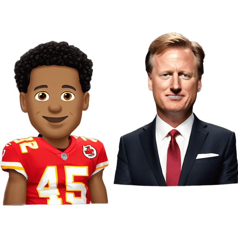 Patrick Mahomes and Roger Goodell emoji