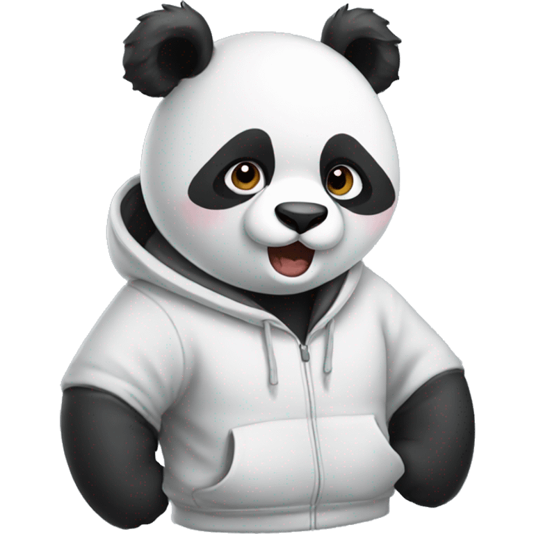 Panda wearing a sweatshirt  emoji