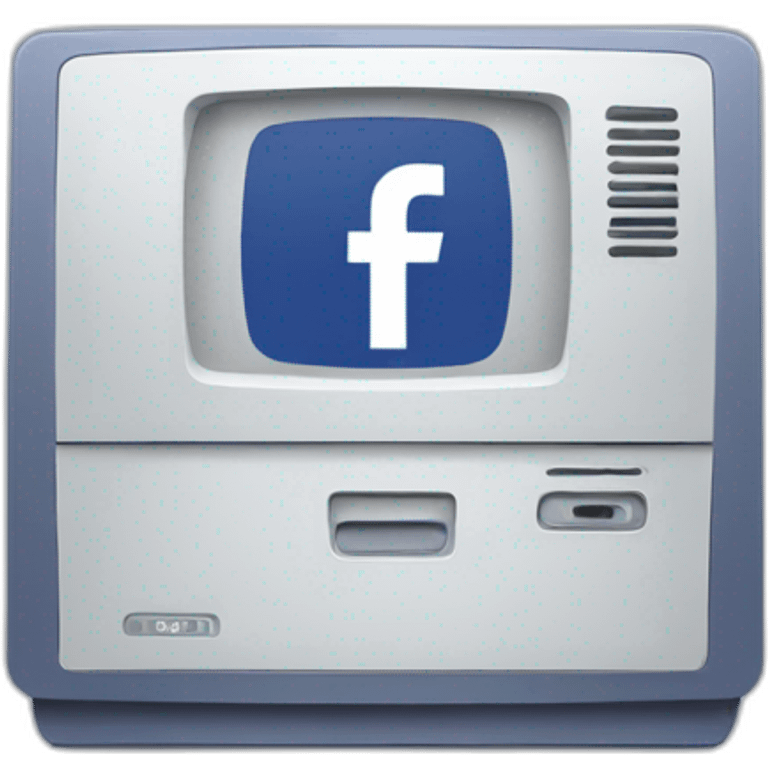 computer screen with facebook logo  emoji