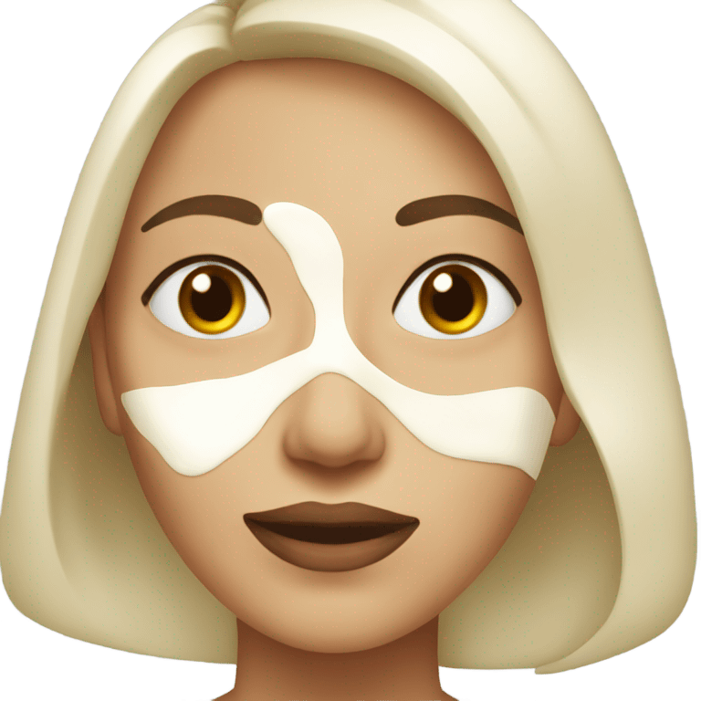 Women with cream on face emoji