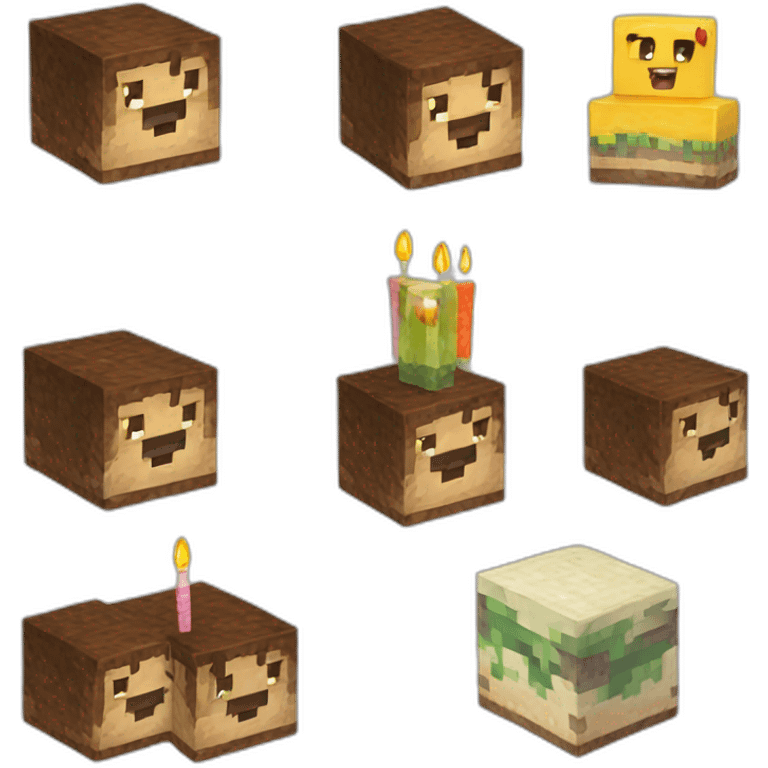 minecraft birthday cake emoji