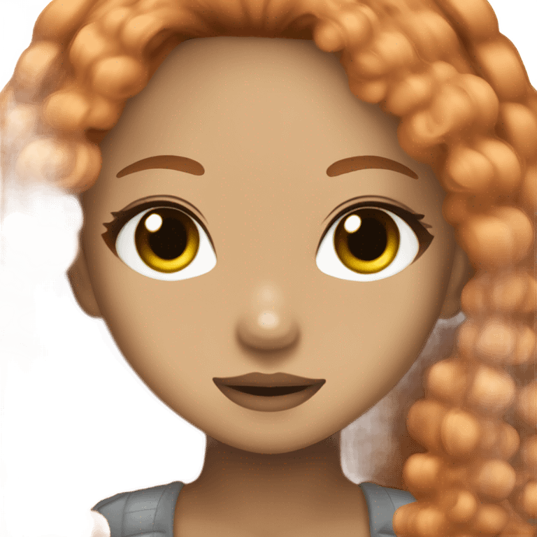 hime gyaru girl, black girl, ginger hair emoji