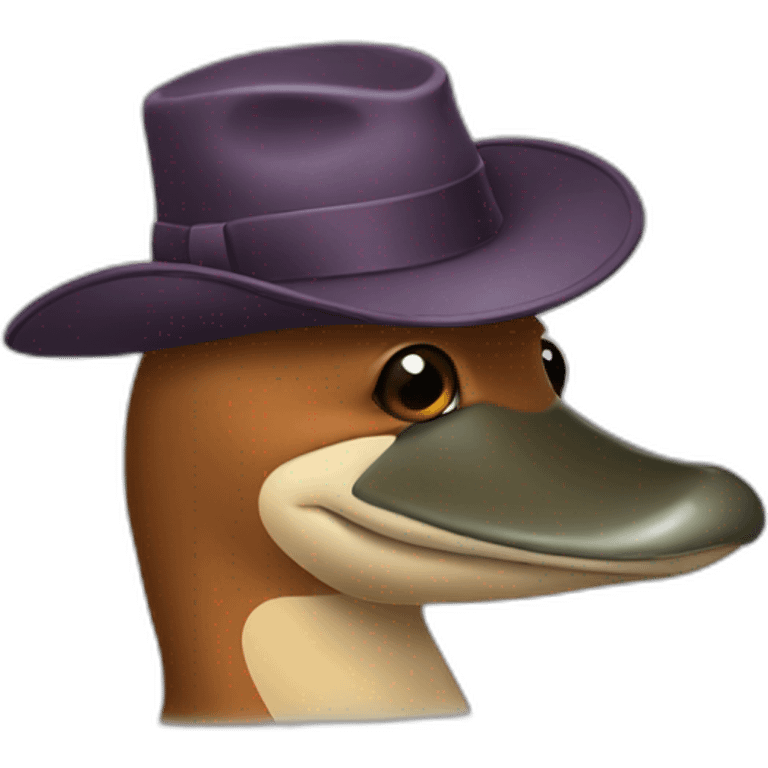 Platypus with hat emoji