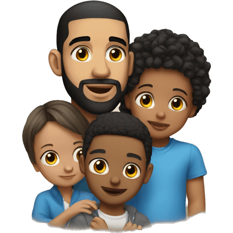 Drake with kids  emoji