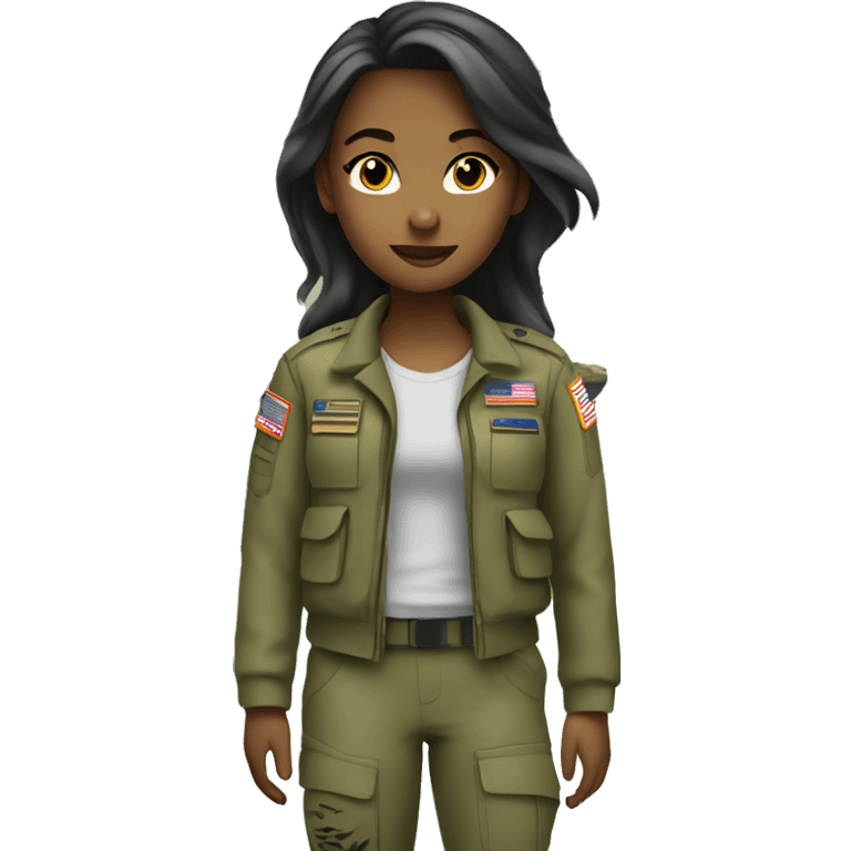 girl on a military track emoji