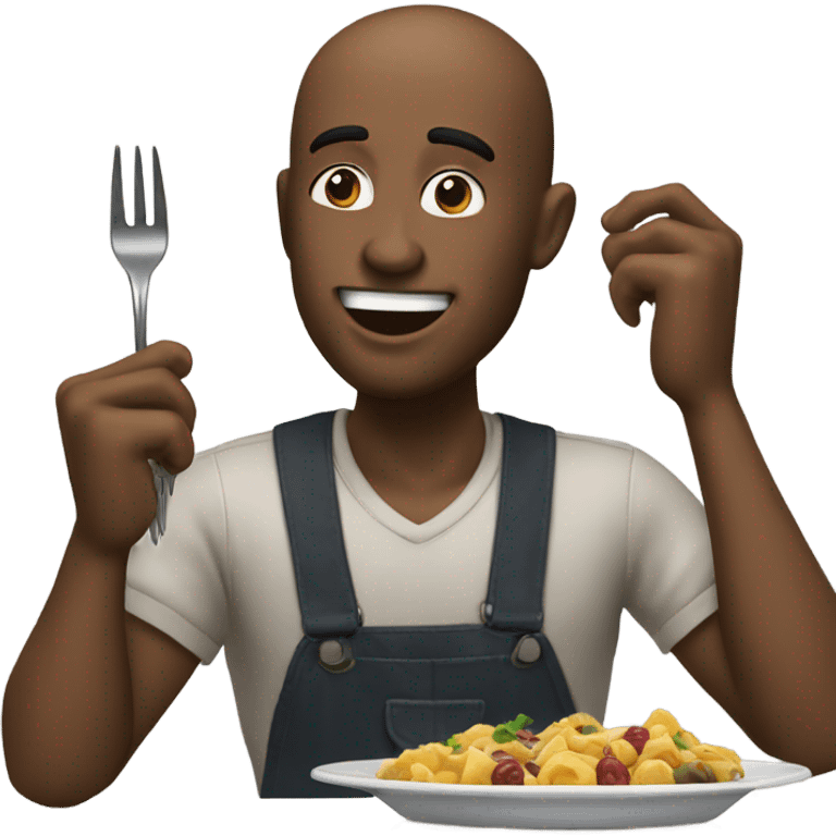 Man eating food emoji