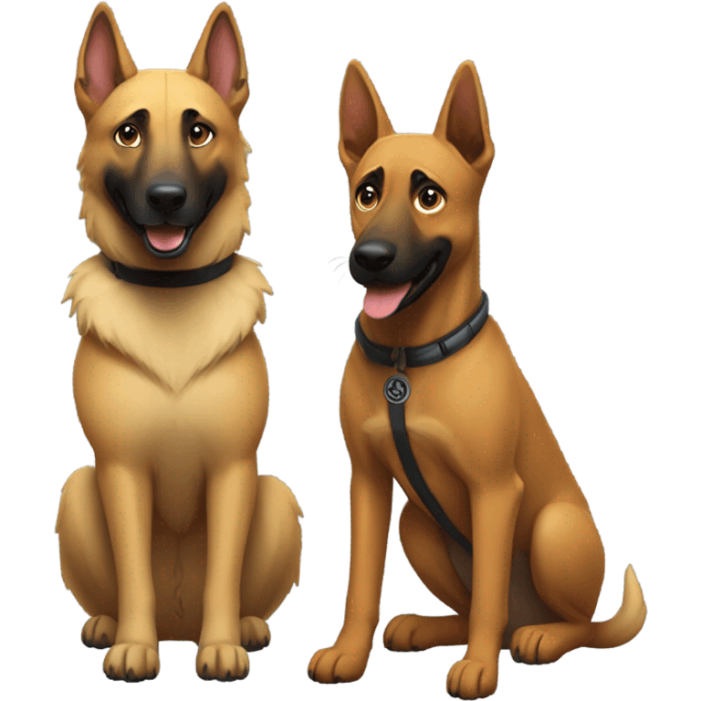 Naruto with Belgian malinois emoji