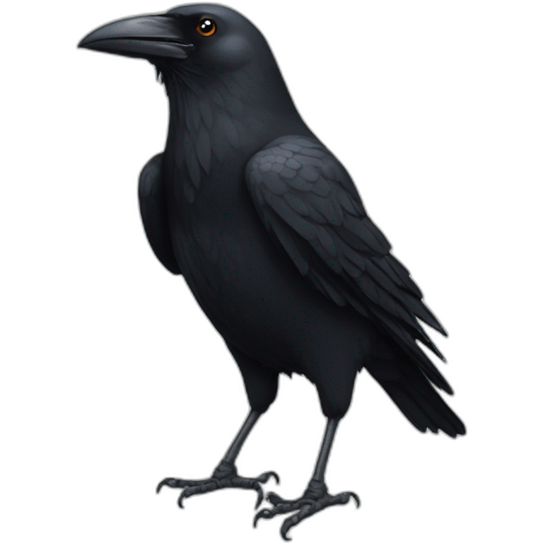 Crow in human body emoji