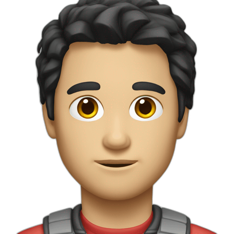 Marty McFly with black hair emoji