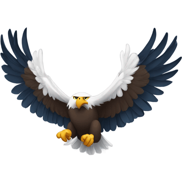 An eagle crashing emoji