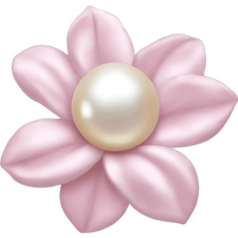 Pearl light pink flower emoji