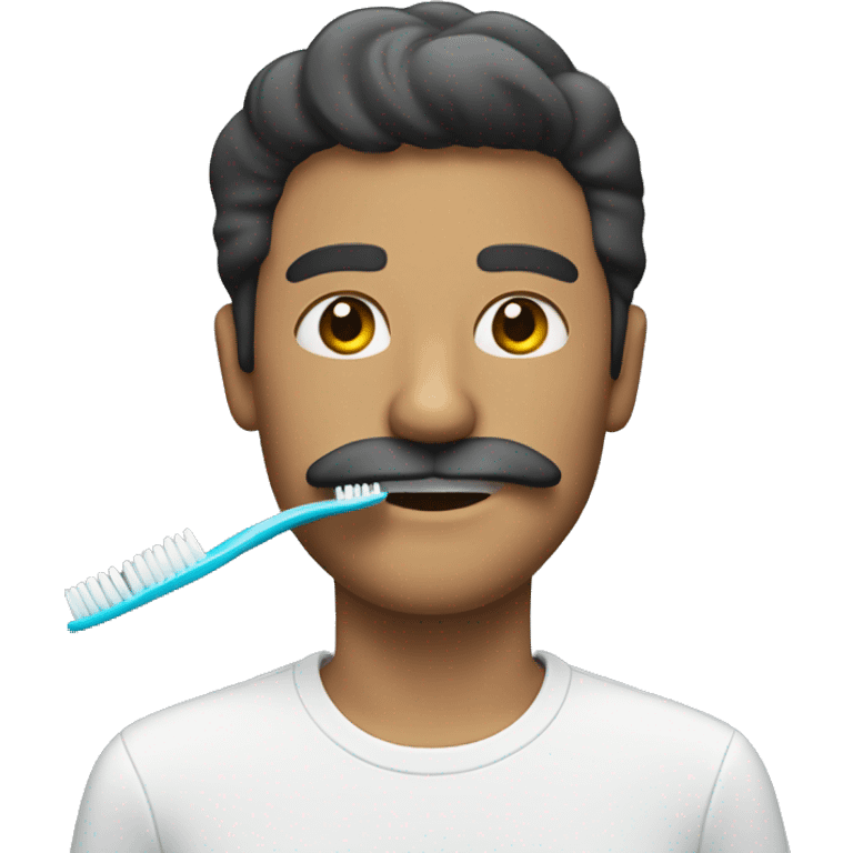 man with toothbrush mustache emoji