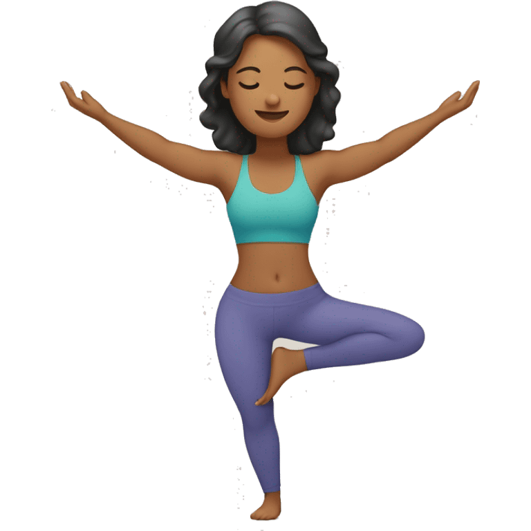 Mujer haciendo yoga  emoji