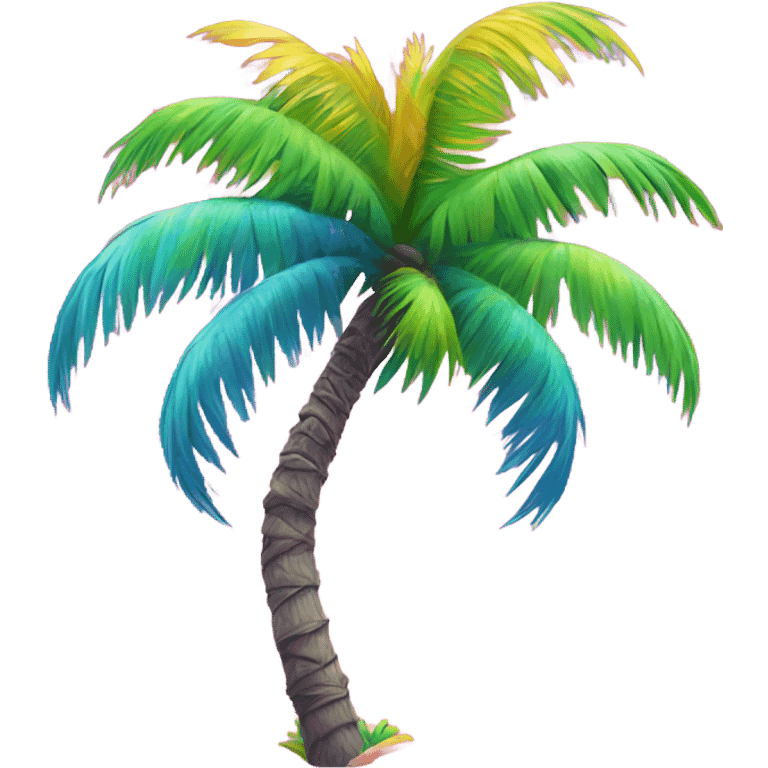 Lisa frank palm tree emoji