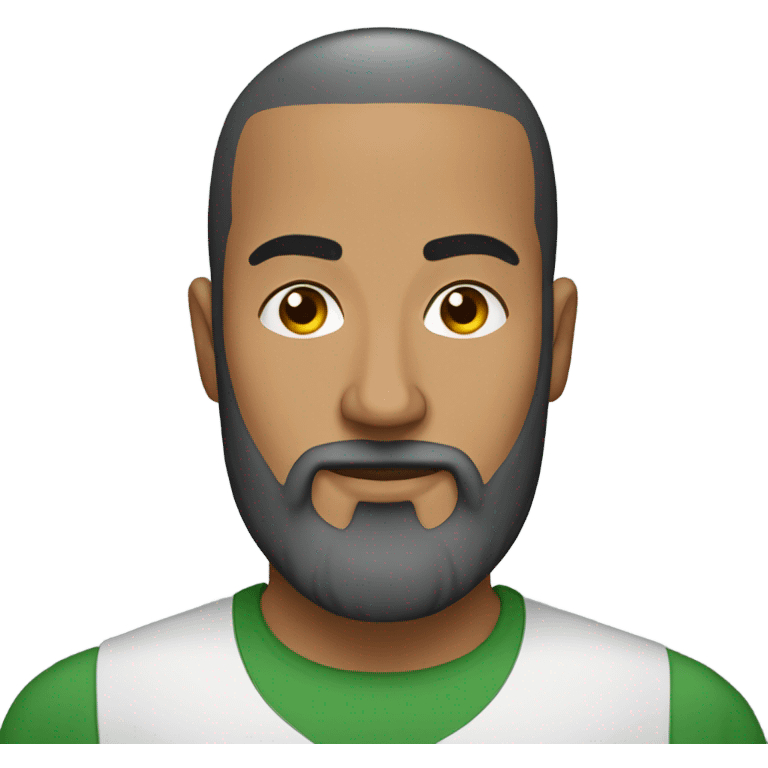 a muslim man with beard without mustach and bald head emoji