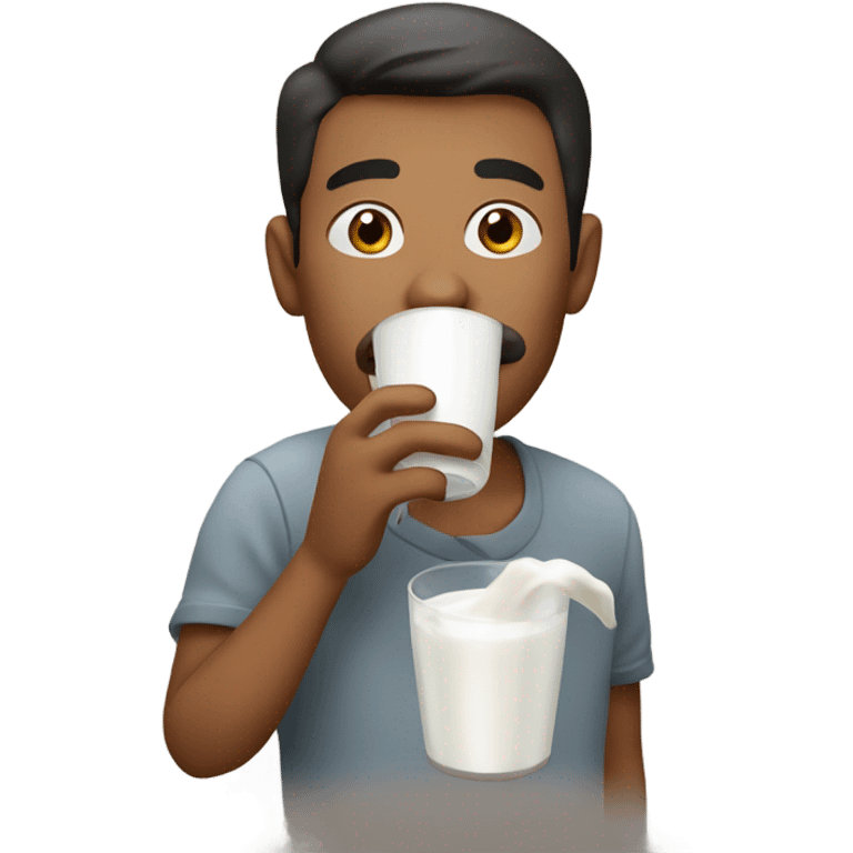 Guy drinking milk emoji