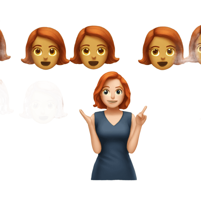 Redhead had a woman giving the timeout sign emoji