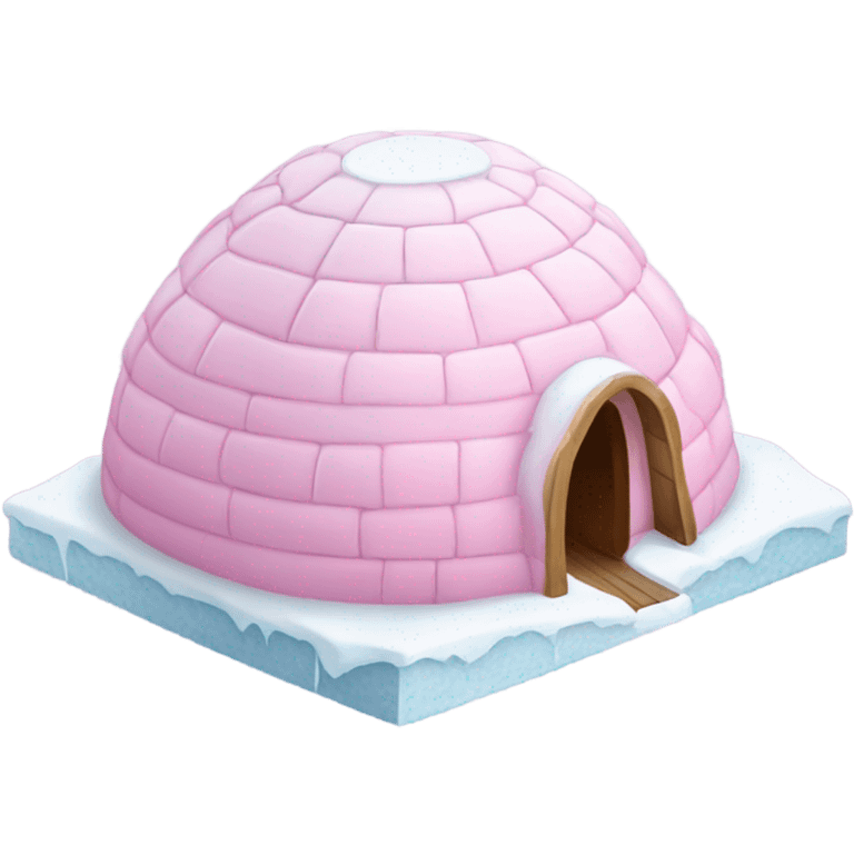 Light pink ice igloo emoji