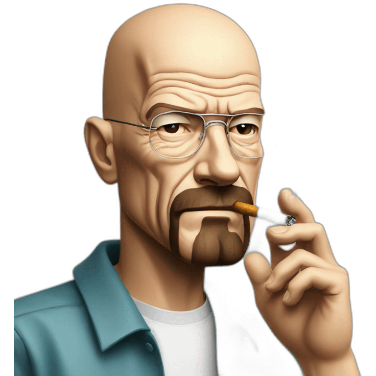 Walter white smoking a cigarette emoji