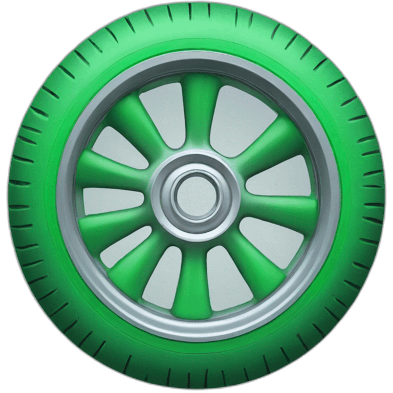 Green car wheel emoji