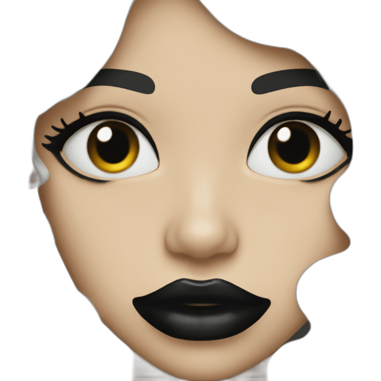 Black lips closeup emoji