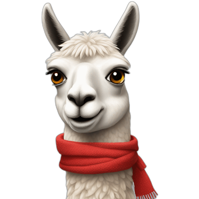 llama-with-red-scarf-portrait emoji