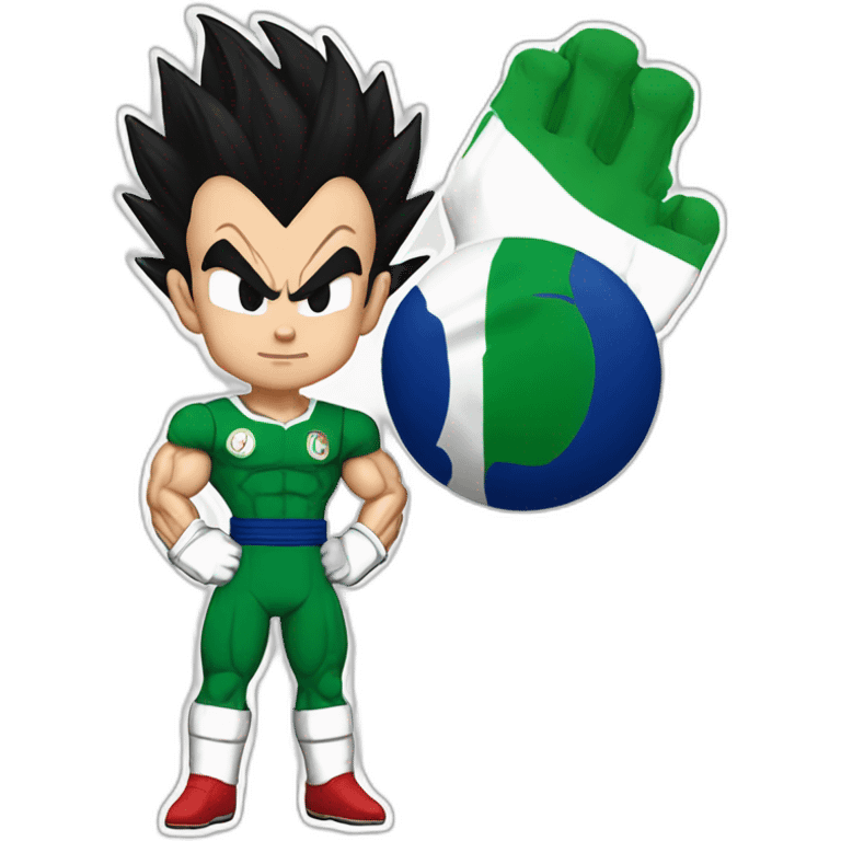 Vegeta with Algeria t-shirt  emoji