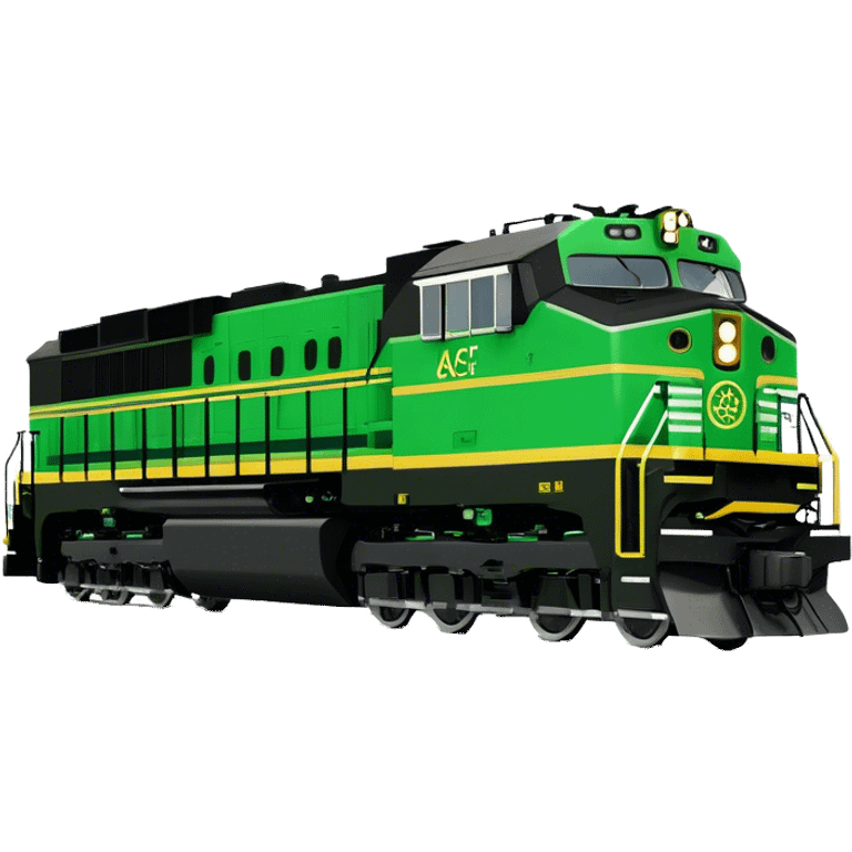 Locomotive (Freight) - GE ES44AC (Model Year: 2021) (Iconic colour: Green and black) emoji