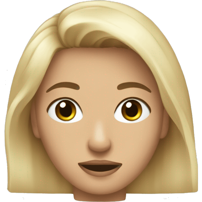 Rubia de rulos emoji