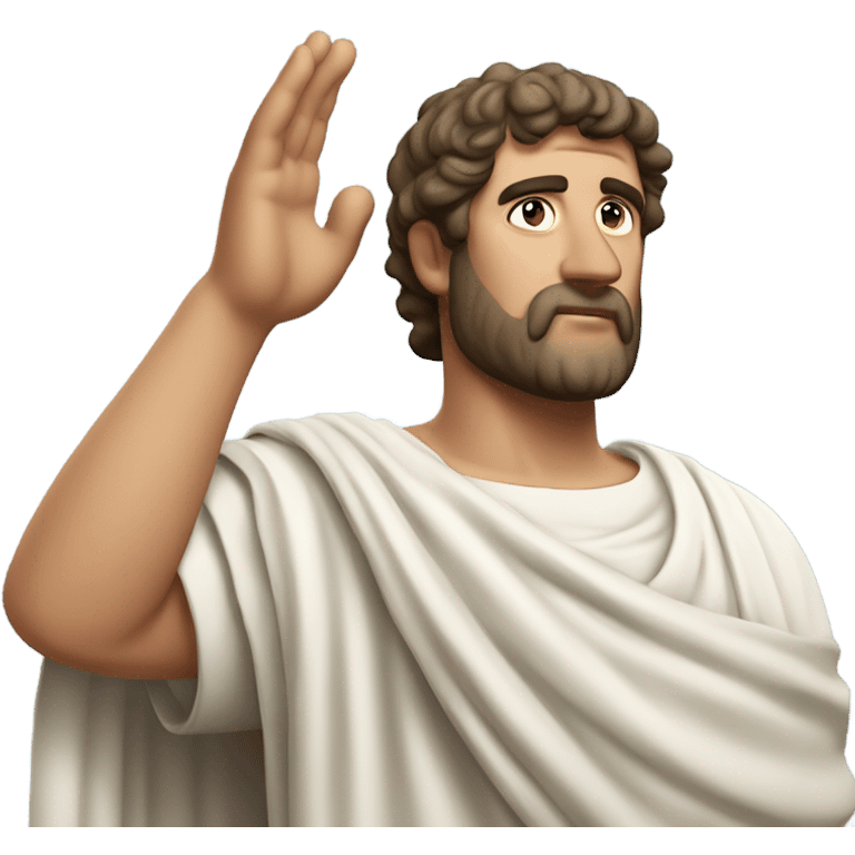 Roman in toga saluting  emoji