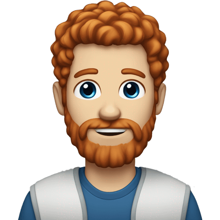 Tall guy with beard, red hair , red beard, and blue eyes emoji