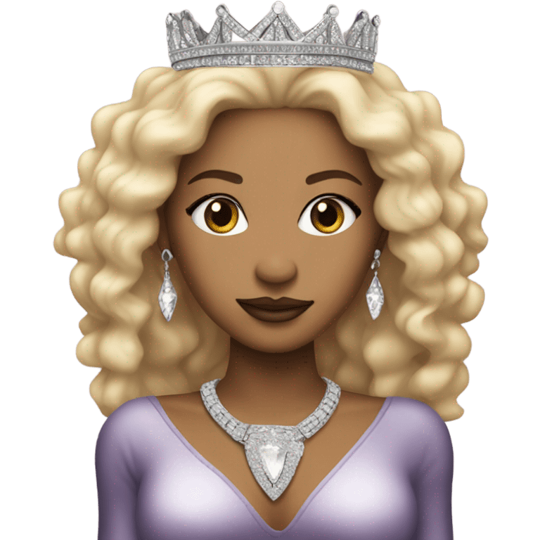 Light skin girl girl Use my image i am Deborah as a Queen of rock with jewelry emoji