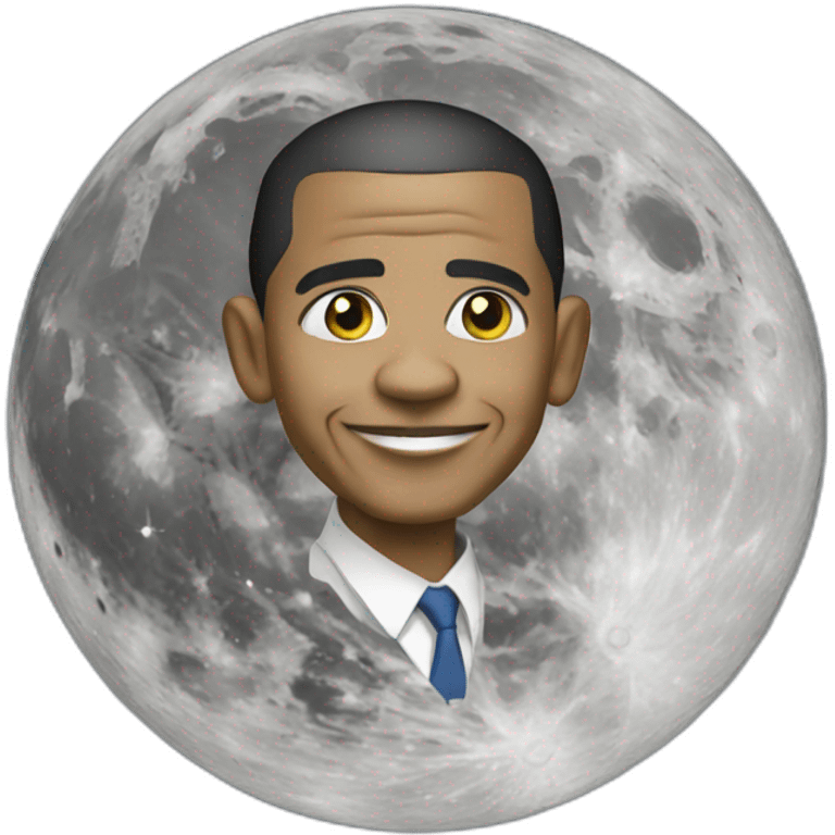 obama on the moon emoji