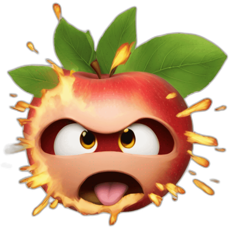 Apple exploding hog meme emoji