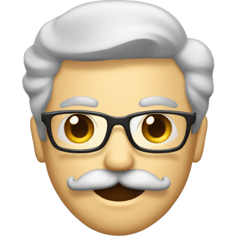 vidriero de cuerpo entero con bigotes emoji