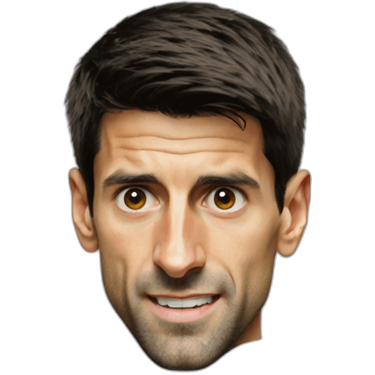 Novak Djokovic face emoji