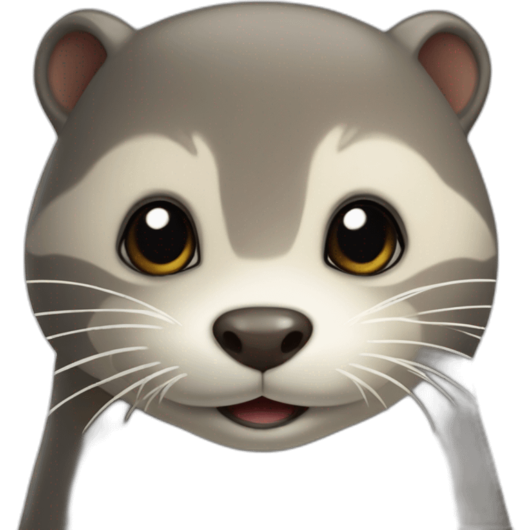 Loutre et souris blanche emoji