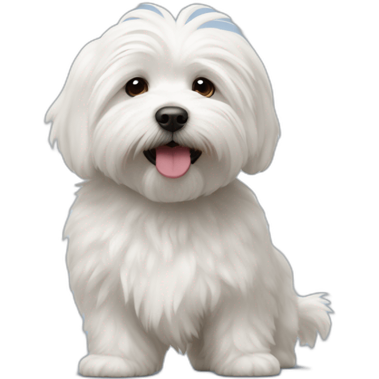 coton de tulear playing ball emoji