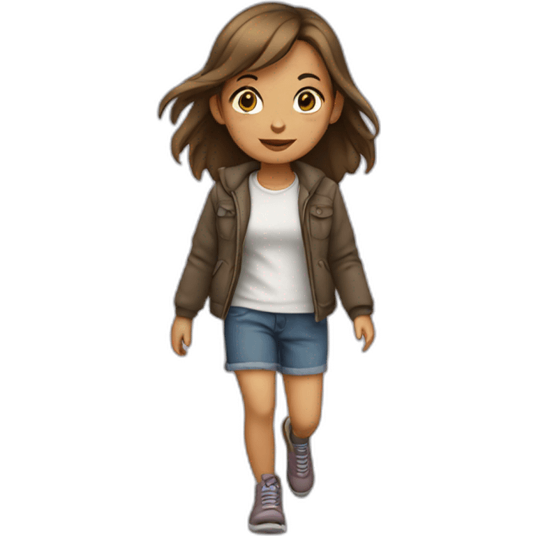 girl walking emoji