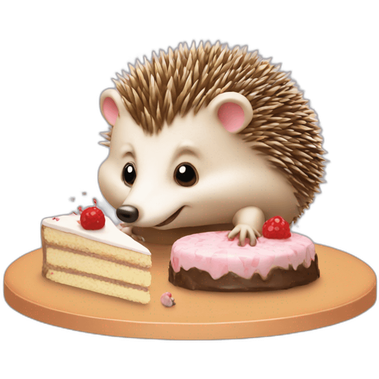 hedgehog-eats-cake emoji