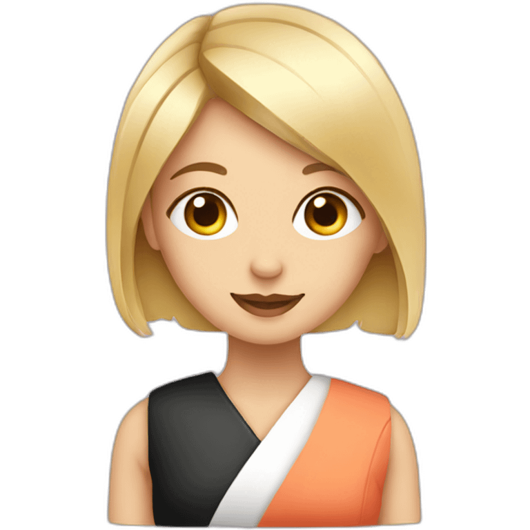 girl with sushi emoji