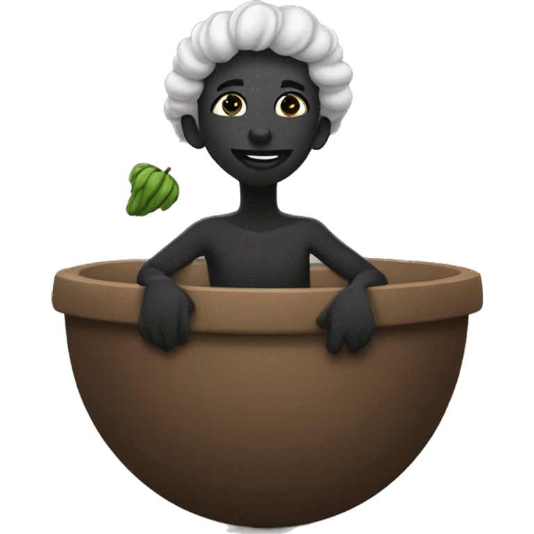 Moras negras en un bol emoji